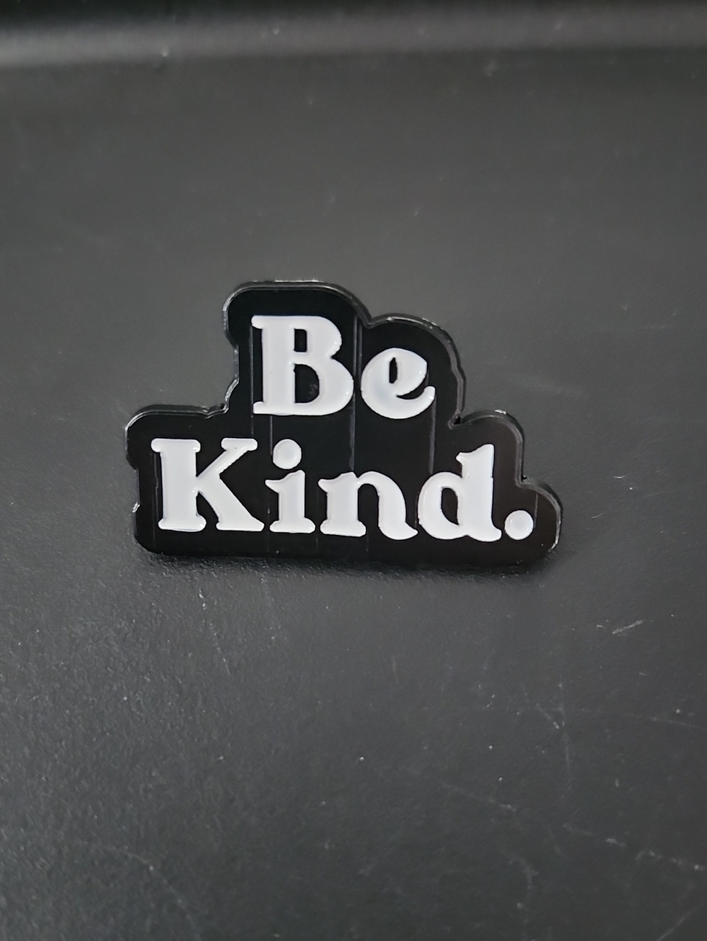 Be Kind Black & White Enamel Pin